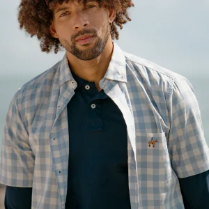 Camisa Cuadros M/C Color Blanco Azul ref. 103011225