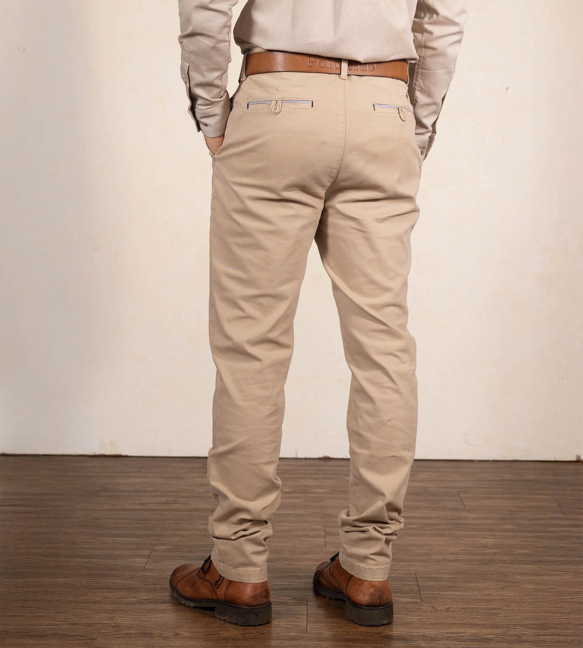 Pantalón Clásico Color Arena Ref. 111121225 - Imagen 3