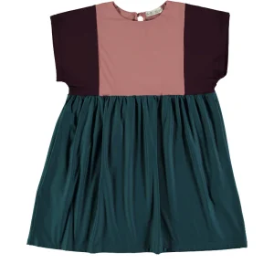 Vestido playero lycra - rosa viejo, granate, verde ciprés