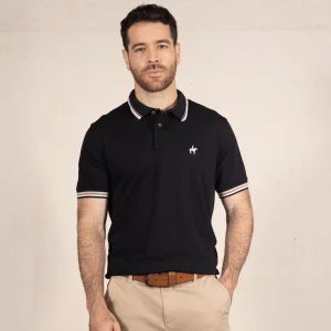 Polo Contraste Color Negro Ref. 130060226