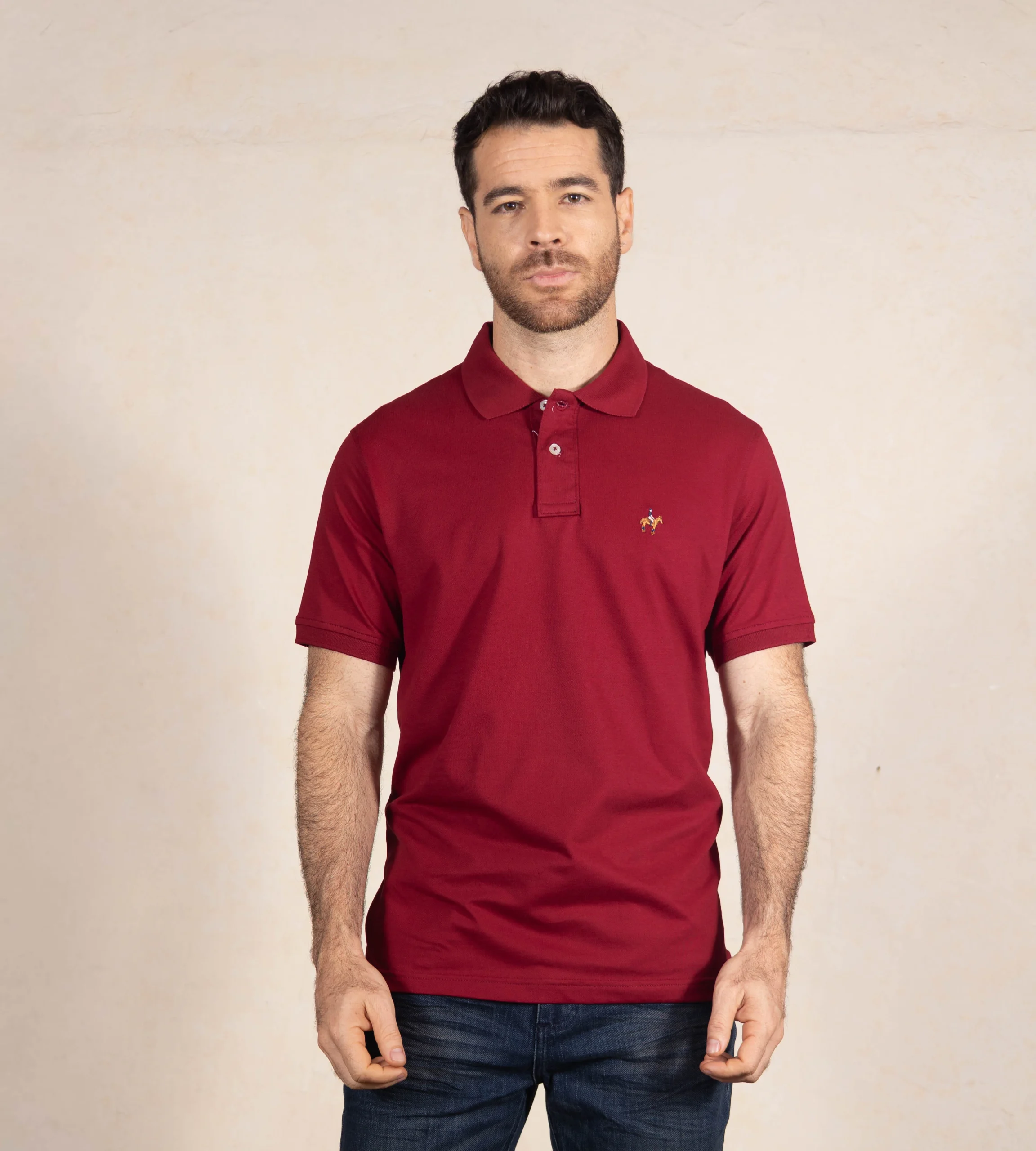 Polo Fondo Entero Color Rojo Vino Ref. 101260925