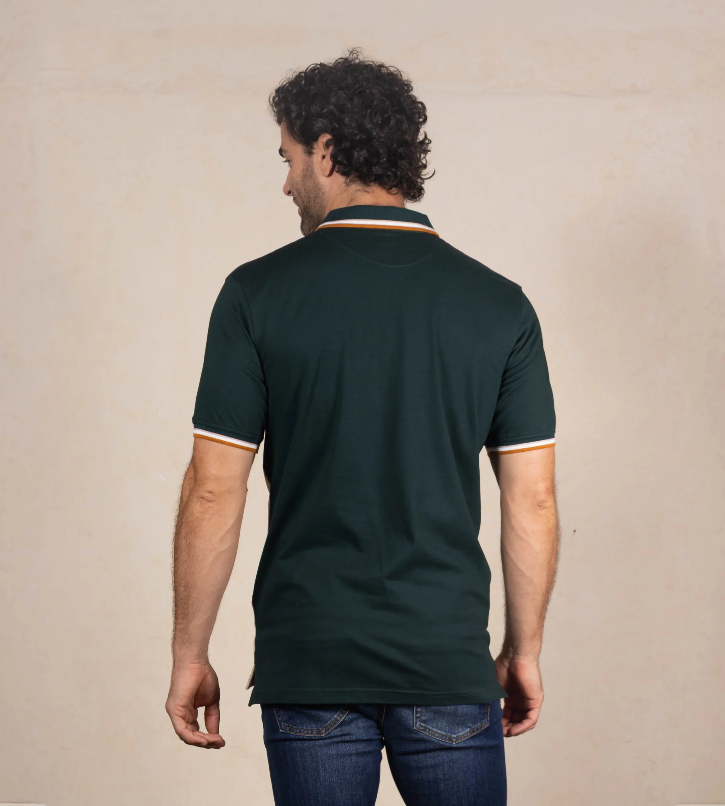 Polo Bloques Color Verde Petróleo Ref. 129051225 - Imagen 3