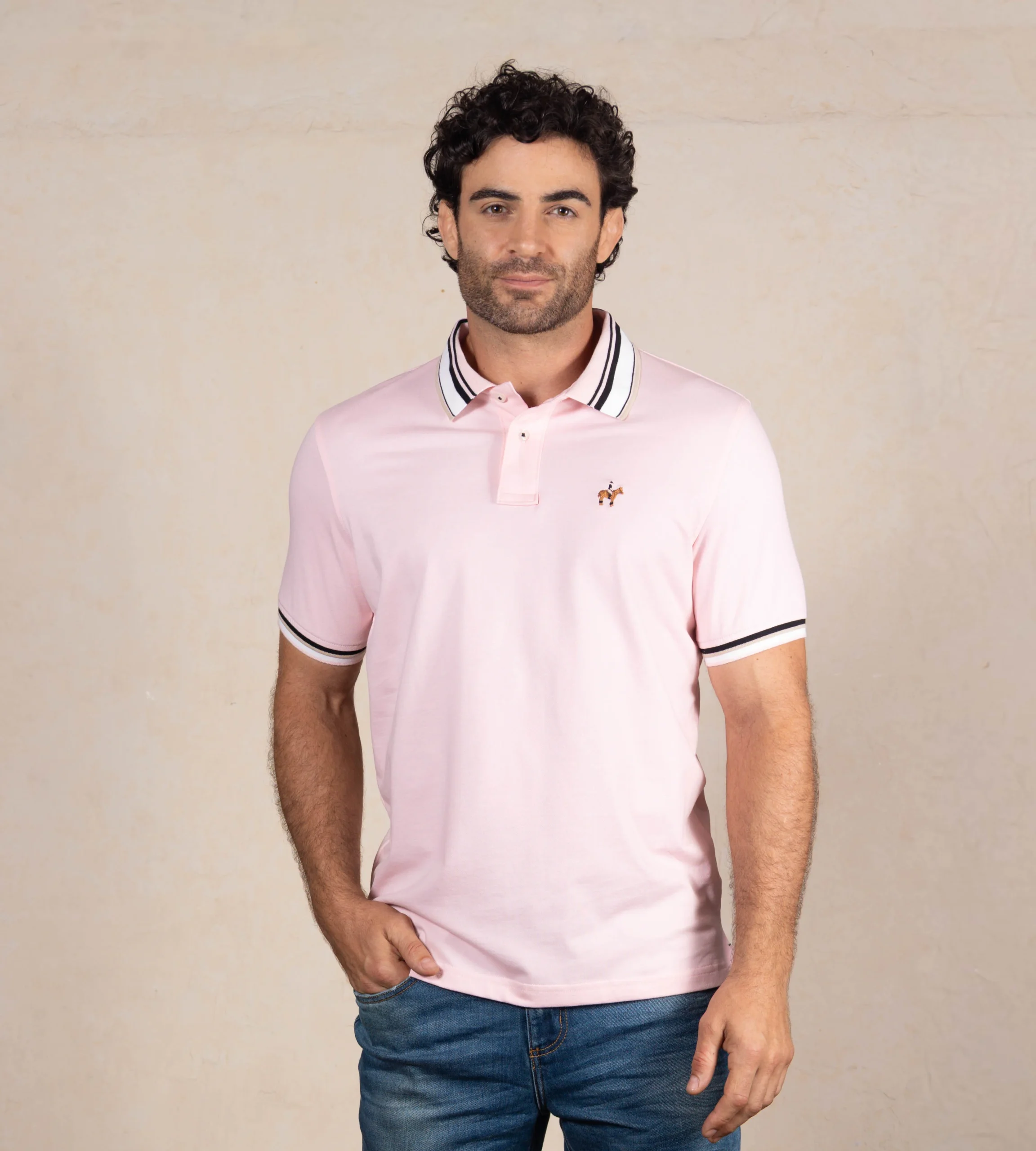 Polo Contraste Color Rosado Claro Ref. 130091225 - Imagen 4