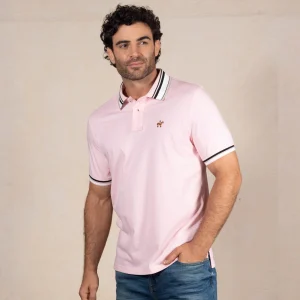 Polo Contraste Color Rosado Claro Ref. 130091225