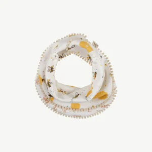 Bandana reversible 'buzzy bees' ivory