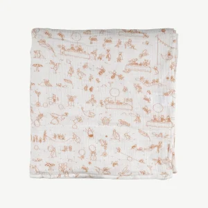 'the story' ivory muslin swaddle