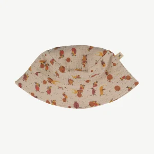 Gorro de muselina 'juggling beetles' white sand