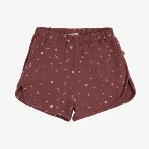 Shorts de Muselina 'dusty bloom' light mahogany