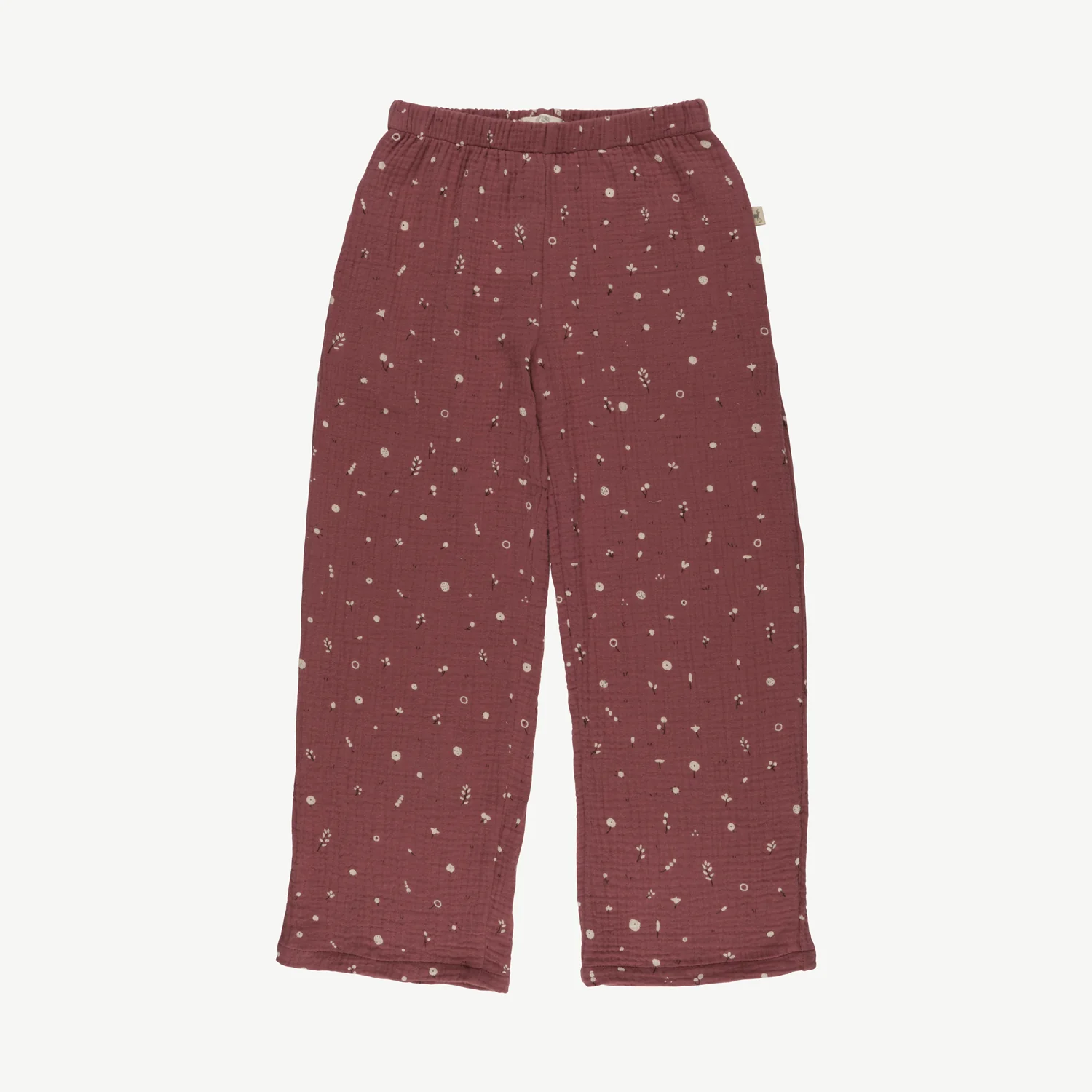 Pantalón de Muselina 'dusty bloom' light mahogany