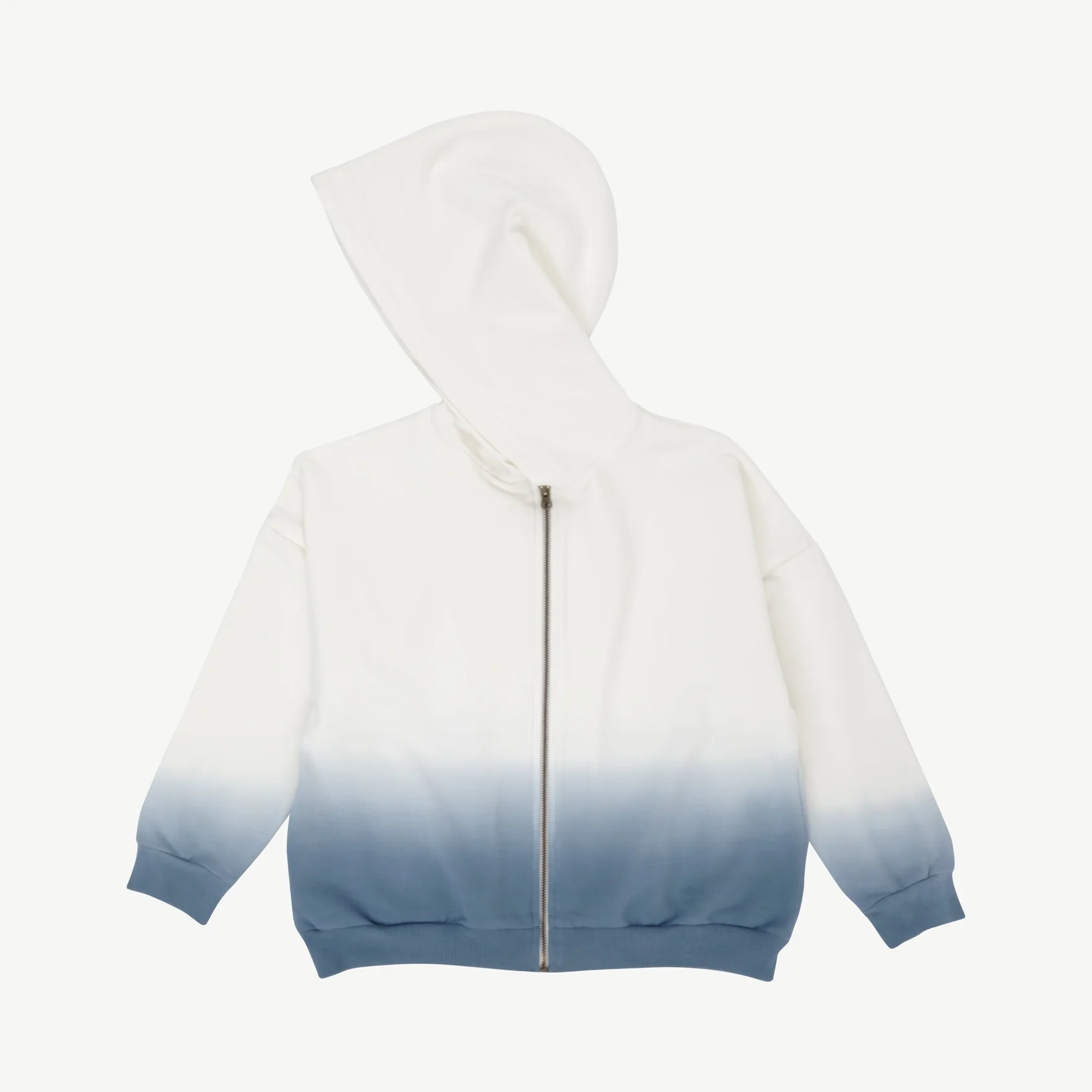 Polera con capucha 'plain-dip dye' china blue