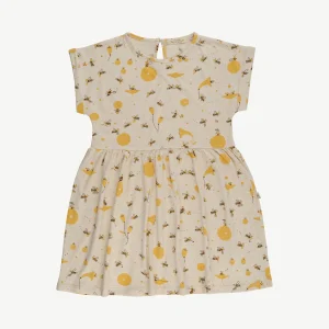 Vestido 'buzzy bees' tapioca