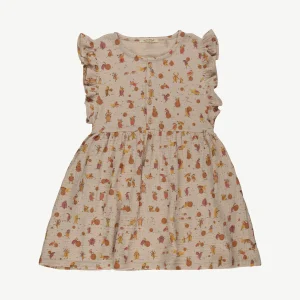 Vestido 'juggling beetles' white sand