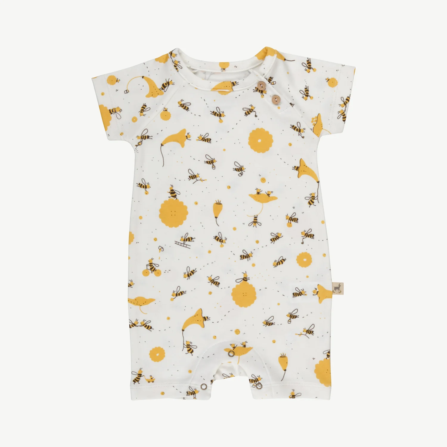 Enterizo 'buzzy bees' ivory