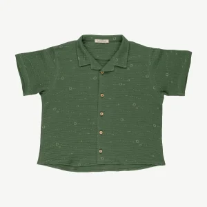Camisa de Muselina 'beetle tracks' vineyard green