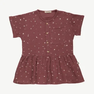 Blusa 'dusty bloom' light mahogany