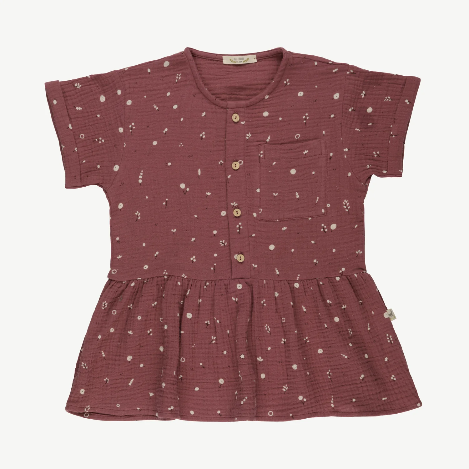 Blusa 'dusty bloom' light mahogany