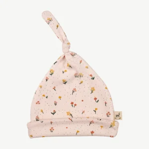 Gorro de Bebé Rosa Pálido - Flores Silvestres