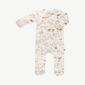 Pijama de una Pieza con Cierre de Bebé crema - Historia