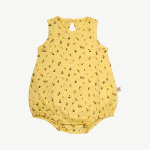 Body Bombacho de Bebé Amarillo Claro - Flores Silvestres