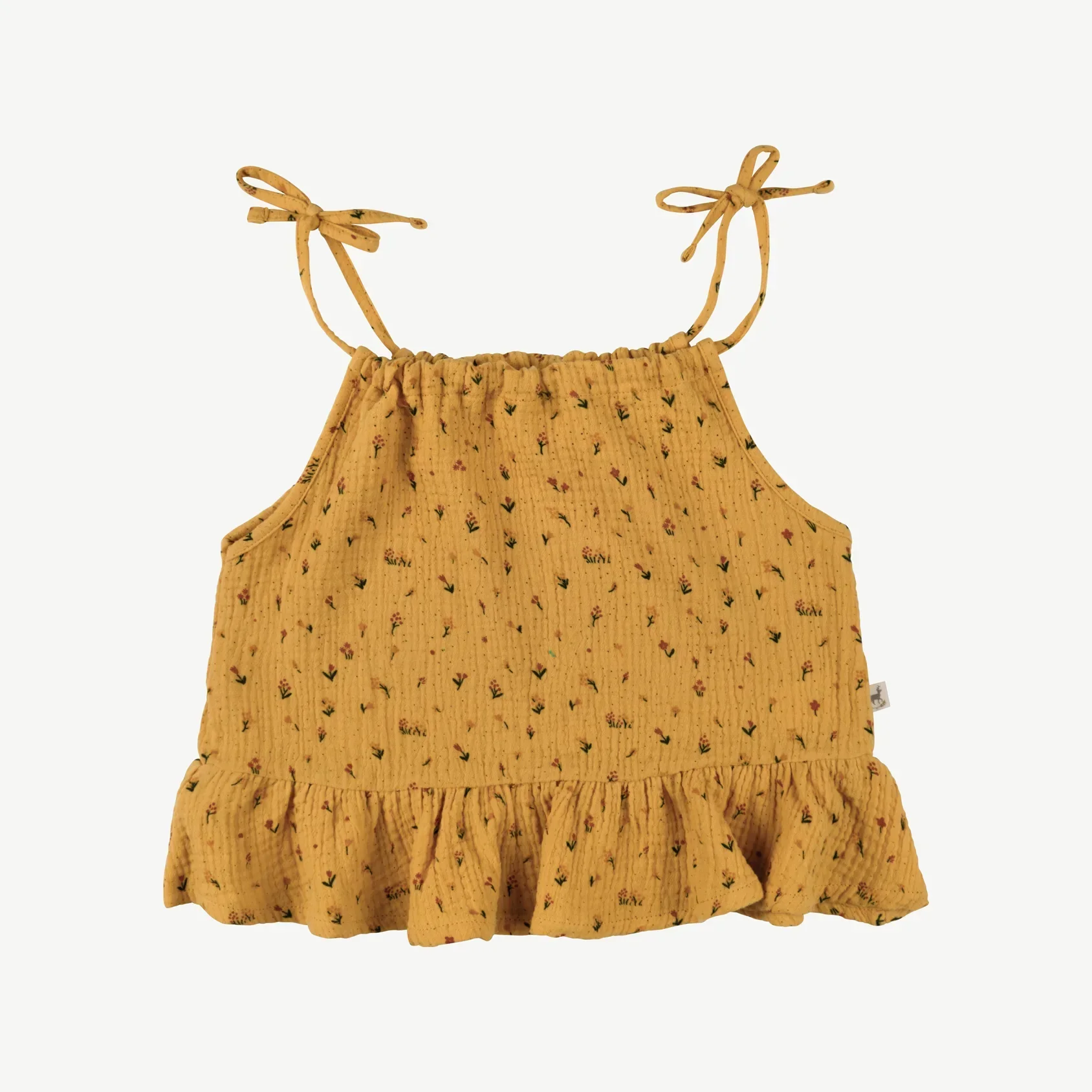 Blusa de Tirantes Mostaza - Flores Silvestres