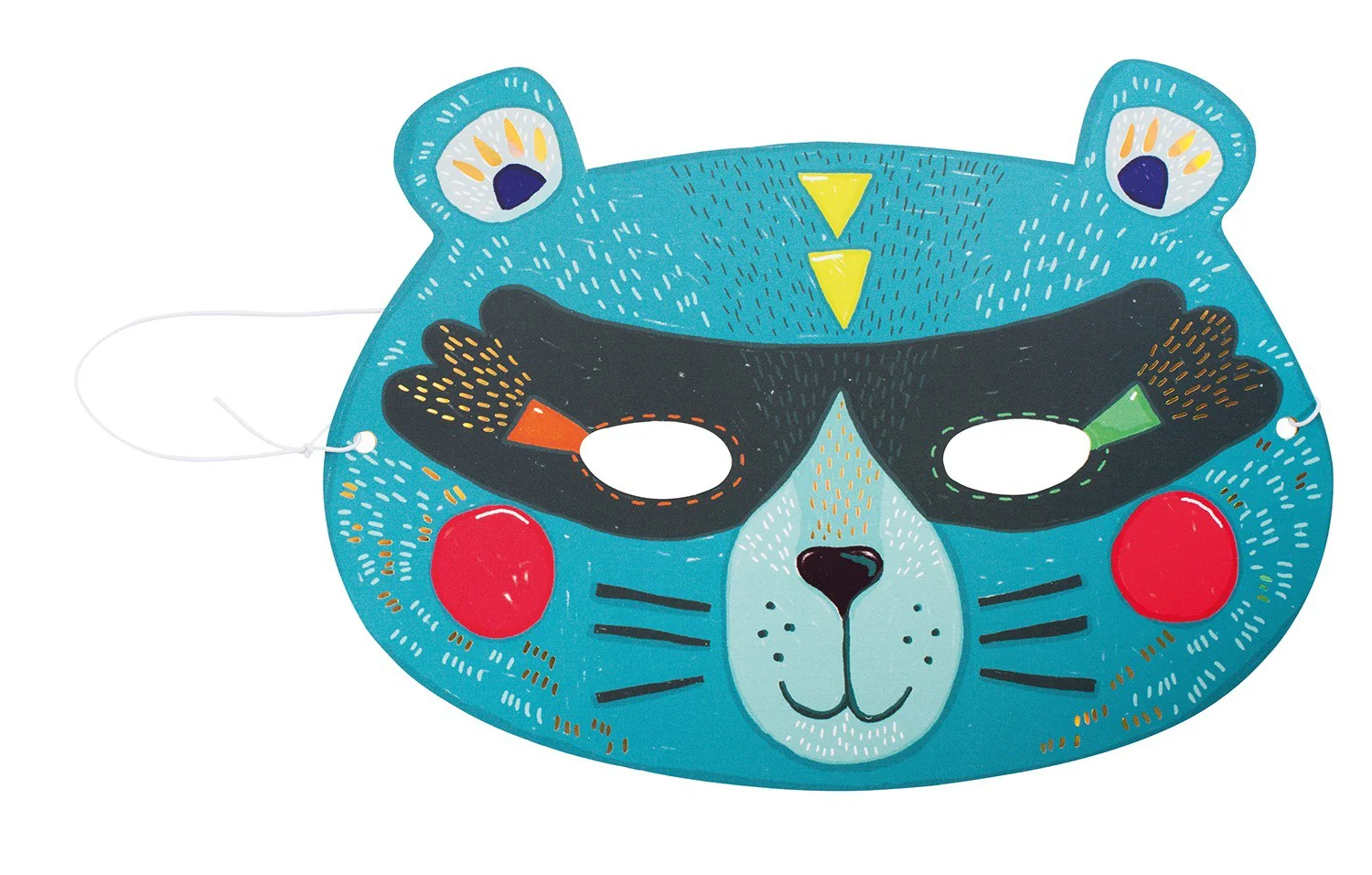 Máscaras  animales Broc and Roll - tonos azules, naranja - Imagen 6