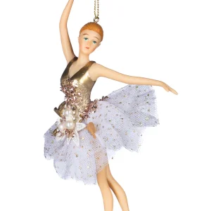 Adorno navideño - Bailarina tul y perlas - cuarta