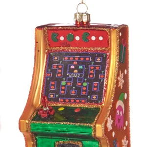 Adorno navideño - Máquina arcade CRISTAL pintado - Verde