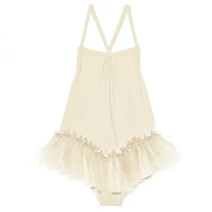 Bañador lycra y tul - crema