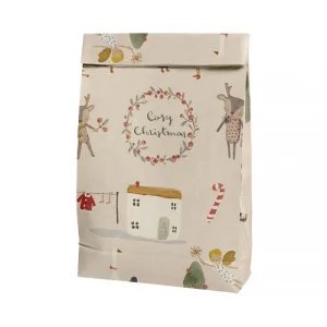 Bolsas de papel Cozy Christmas natural