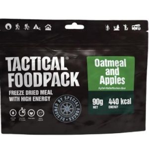 Comida táctica foodpack, avena y manzanas