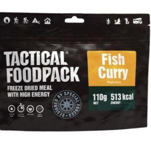 Comida táctica foodpack, curry de pescado