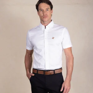 Camisa Fondo Entero Manga Corta Color Blanco Ref. 104050925