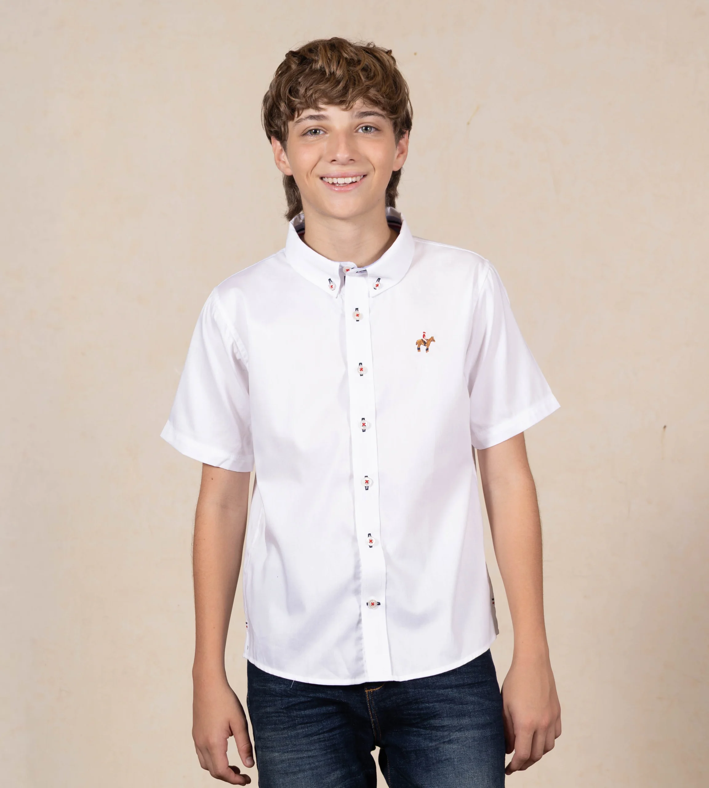 | Kids | Camisa Fondo Entero Manga Corta Blanco Ref. 204021225