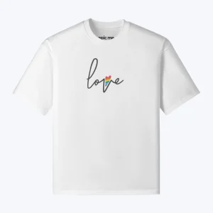 Oversize Love Pride Tee - White