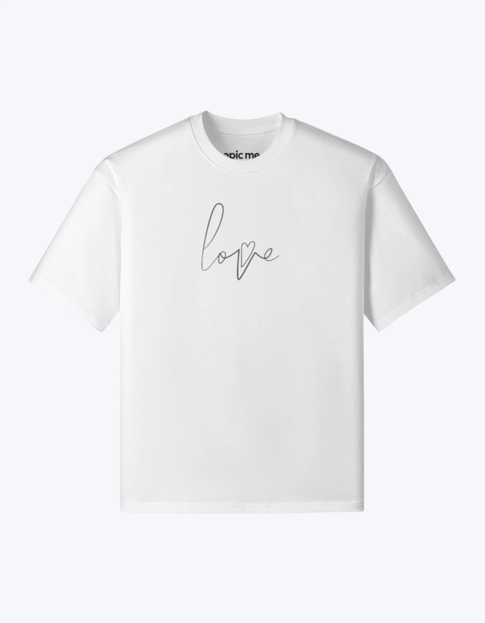 Love Oversize Tee - Minimal Embroidery
