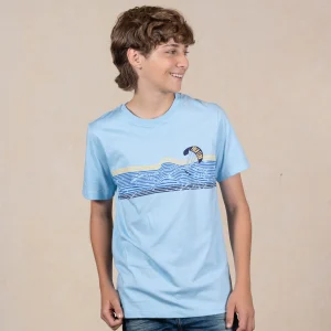 | Kids | Camiseta Rayas Color Azul Claro Ref. 208021225