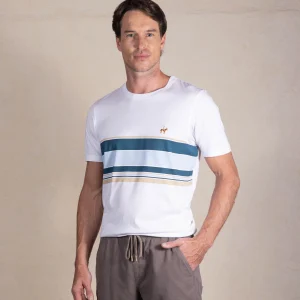 Camiseta Rayas C/R Color Blanco Ref. 108011025