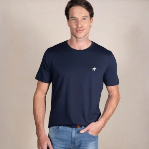 Camiseta Bordada Fondo Entero Color Azul Navy Ref. 152091125