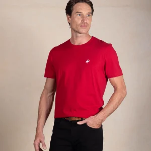 Camiseta Bordada Fondo Entero Color Rojo Ref. 152101125