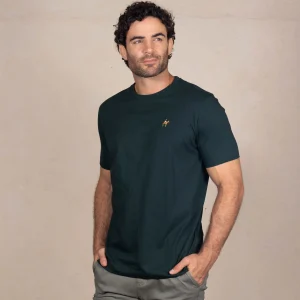 Camiseta Bordada Color Verde Petróleo Ref. 152101225