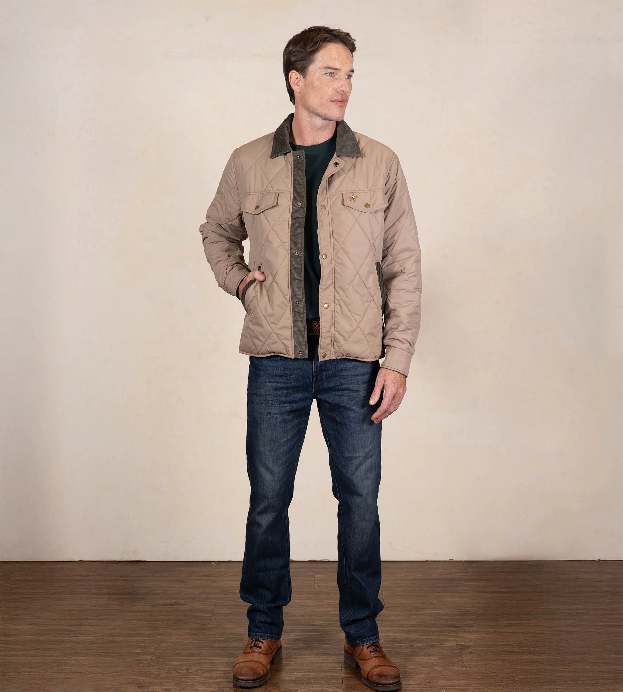 Chaqueta Abullonada Color Arena Ref. 132051225 - Imagen 8