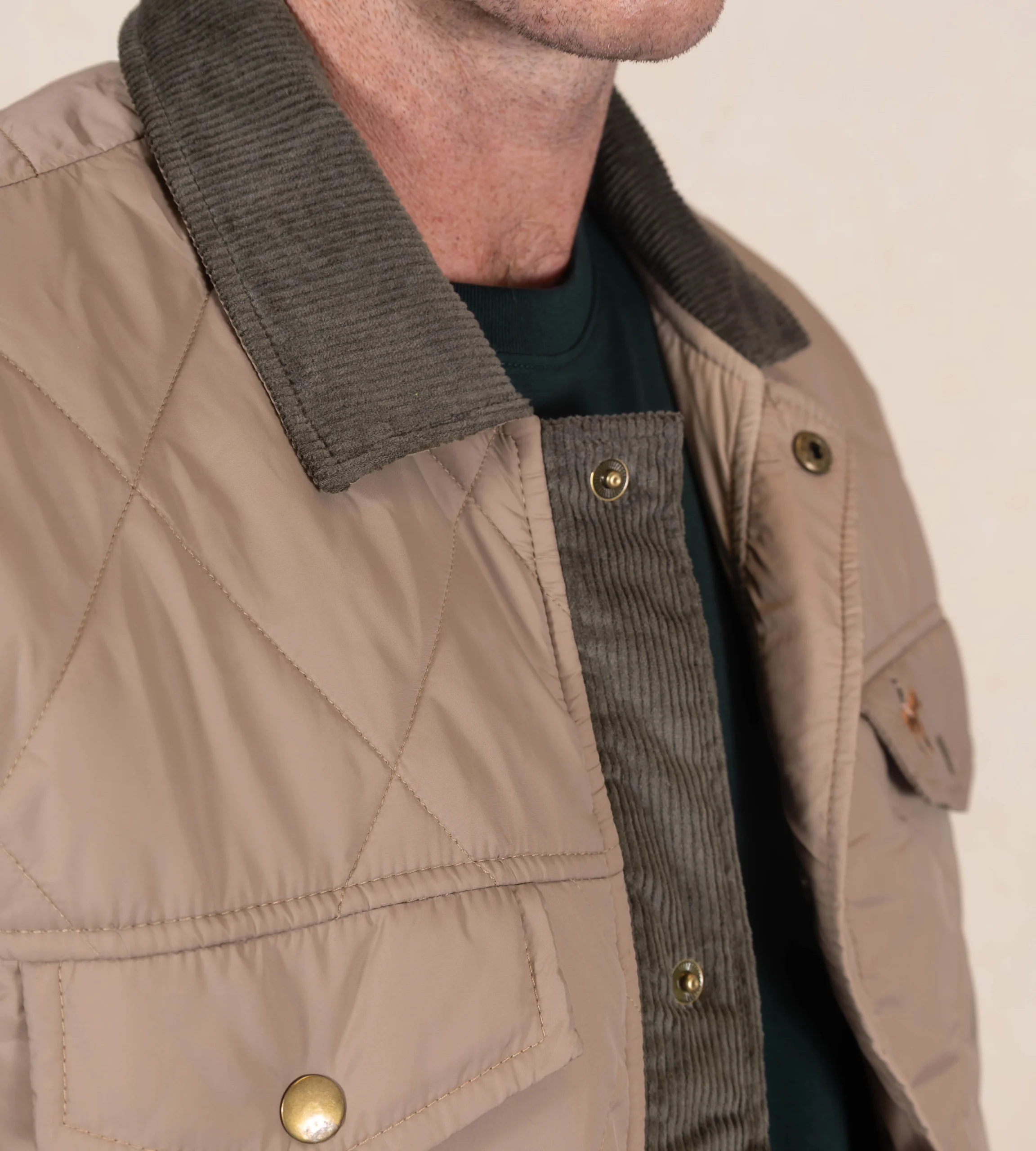 Chaqueta Abullonada Color Arena Ref. 132051225 - Imagen 4