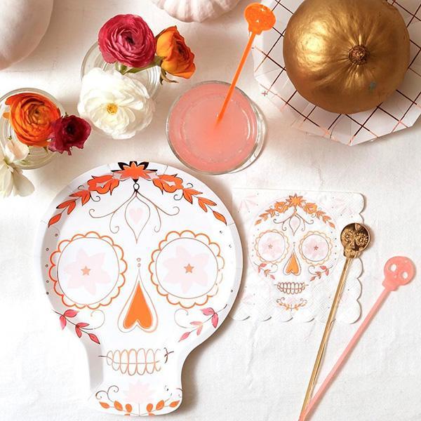 Plato Sugar Skull - calavera - Imagen 3