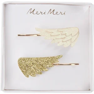 Horquillas - Alas - nacarado y oro