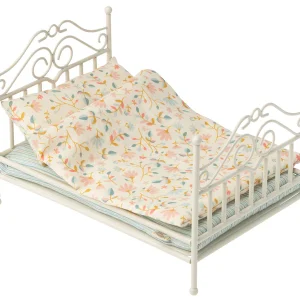 Cama de metal vintage para micro - off white/ flores merle