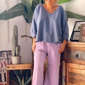 PANTALÓN LARGO CONFORT MALVA