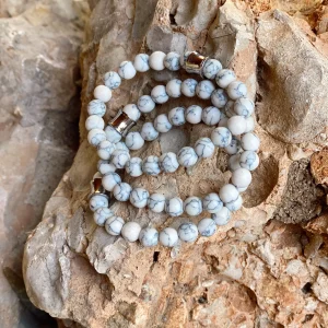 PULSERAS FIDJI PERLAS BLANCO-GRIS