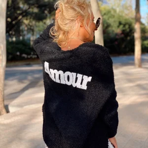 CHAQUETA DE PUNTO AMOUR NEGRO