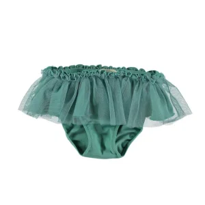 Culetín lycra y tul - verde piscina