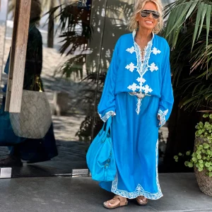 VESTIDO LONG JAD AZUL